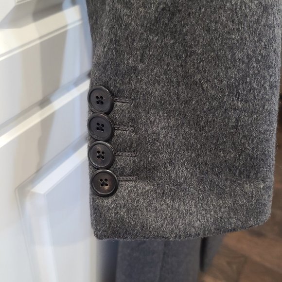 Prada Double-Breasted Wool/Cashmere Blend Coat - Picture 6 of 16